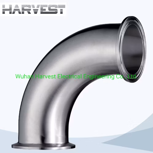 SS304 SS316 Edelstahl 90-Grad-Klemmwinkel mit Zwingenenden BPE-Standard-Tagebuchanschlüsse